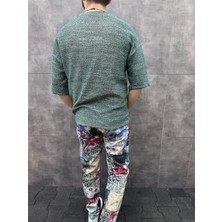 Lovely Store Triko Örme Yeşil Tshirt
