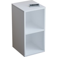 Suba Home 30 cm Mdf Modern Beyaz Komodin Çok Amaçlı Yan Sehpa Koltuk Yanı Sehpa Duvar Ünitesi Çocuk Komodin Raflık