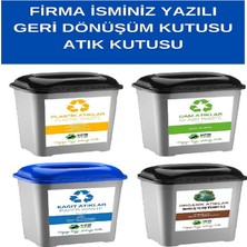 Deembro Firma Ismi Yazılı Firmalara Özel Sıfır Atık Kutusu Geri Dönüşüm Kutusu 50 Lt * 4 Adet Büyük Boy