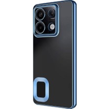 Case 4u Xiaomi Redmi Note 13 4g Kılıf Kamera Korumalı Logo Gösteren Omega Kapak Sierra Mavi