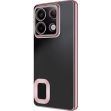 Case 4u Xiaomi Redmi Note 13 4g Kılıf Kamera Korumalı Logo Gösteren Omega Kapak Rose Gold