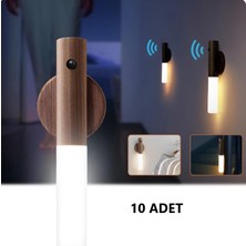Rultech 10 Adet Şarjlı Kablosuz Sensörlü LED Aplik Şarjlı Harekete Duyarlı Dokoratif Duvar Lambası