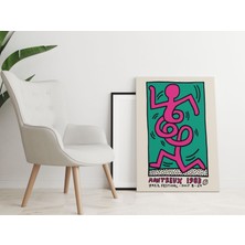 Pegziz Keith Haring Pop Art Kanvas Tablo Oda Dekorasyon Duvar Tablosu