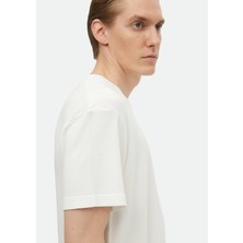 Ekru Bisiklet Yaka Düz Örgü Triko