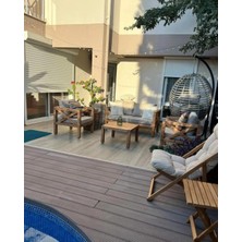 Odun's Nora 2+1+1 Bahçe Balkon Teras Ahşap Oturma Grubu