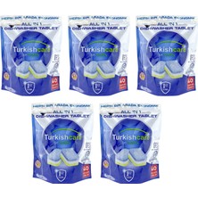 Turkishcare Hepsi 1 Arada 40 Lı Bulaşık Makinası Tableti x 5 Paket (200 Tablet)