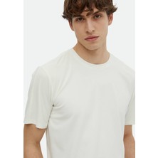 Ramsey Ekru Düz T-Shirt