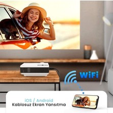 VANKYO Leisure 410 5G WiFi Projeksiyon Cihazı - 1080P Destekli - 240 İnç Yansıtma - Dahili Hoparlör - PS5/PS4/XBOX/HDMI