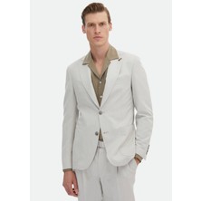 Ramsey Bej Düz Zeroweight Slim Fit Pamuk Karışımlı Takım Elbise