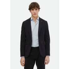 Ramsey Siyah Düz Comfort Fit Örme Takım Elbise