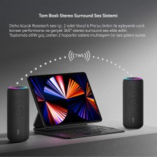 Rosstech Soundparty Vocal 6 Pro Bluetooth Hoparlör 30W Stereo Ses Eq Efekt Ipx7 Su Geçirmez(Rosstech Türkiye Garantili)