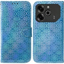 Mays Home1 Tecno Pova 6 Pro 5g Için Flip Case Kart Yuvası Standı Tutucu Glitter Renkli (Yurt Dışından)