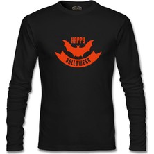 Lord T-Shirt Mutlu Cadılar Bayramı Siyah Erkek Sweatshirt