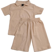 Erkek Çocuk V Yaka Şortlu Takım