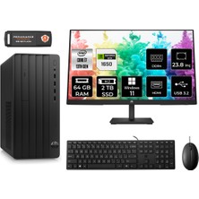 Hp Pro Tower 290 G9 Intel Core I7 13700 64GB 2tb SSD GTX1650/4GB 23.8" Fhd Monitör W11P 8T2X1ES Masaüstü Bilgisayar & Per4 USB Bellek 8T2X1ESMNT4449