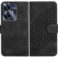 MAYS SHOP - 17423 Realme C55 Manyetik Kart Tutucu Için Flip Case Pu Deri Kapak Çevirin (Yurt Dışından)