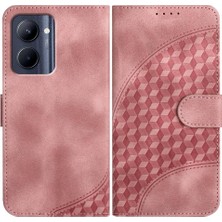 MAYS SHOP - 17423 Realme C33 Manyetik Kart Tutucu Flip Iş Geometrik Kılıf Için Flip Case (Yurt Dışından)