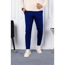 Yakamel Erkek Bilek Boy Likralı Dar Kesim Kumaş Pantolon