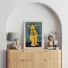 Pegziz Pop Art Sanatsal Tablo Keith Haring Salon Dekorasyonu Kanvas Tablo Oda Dekorasyon Duvar Tablosu