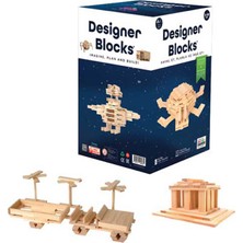 Zet Zeka Designer Blocks 100 Doğal Ahşap Parça 3+ Yaş 1+ Oyuncu