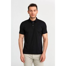Bisse Merserize Pike Polo Yaka Siyah Erkek T-Shirt TS24Y24105_D99