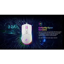 North Air White Beyaz Rgb 7.200 Dpı Profesyonel Gaming Oyuncu Mouse