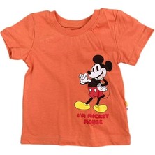 Alp Kids Alpkids Mickey Mouse Şort T-Shirt Baskılı Pamuk Bebek Takım