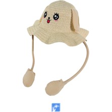 Kardelen Butik Denizli Çocuklar Için Yüksek Kalite, Sevimli, Yaz Hasır Şapka  ( 3-9 Yaş ) ( Içinde Daraltma Ipi Mevcuttur )