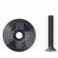 Pengfu Shop No.5 Tarzı Alüminyum Başlıklı Kulaklık Aksesuarları Ekstra Hafif C Işlenmiş Üst ve Cıvata Kök Kapağı Bisiklet Parçası Bisiklet (Yurt Dışından)
