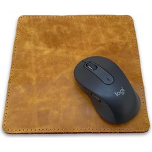 ipekbazaar Hakiki Deri Mausepad, 20*20CM Crazy Gerçek Deri Mouse Pad, 1 Adet Oyuncu Gamepad