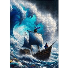 Tablomega Ahşap Mdf Puzzle Yapboz Dalgalar Veya Kendi Tekne 500 Parça 50*70 cm