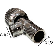 Melceat Irmak Pirinç Aç-Kapa Taharet Musluğu 1/2"-1/2" (Musluk Aynası Hediyeli)