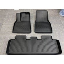 Tesla Li Parts Tesla Model Y TPE  Premium 3D Havuzlu Tüm Paspas Seti(Ön ve Arka Bagaj Paspasları Dahil) 6 Parça