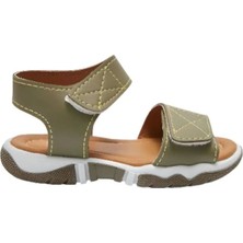 Ponchiq Haki Bantlı Unisex Çocuk Sandalet