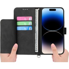 Mays Home1 IPhone 16 Için Flip Case Pro Max Çoklu Kredi Kartı Yuvaları Kabartmalı (Yurt Dışından)