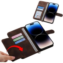 Mays Home1 IPhone 16 Için Flip Case Pro Kabartmalı Bileklik Çoklu Kredi Kartı Yuvaları (Yurt Dışından)