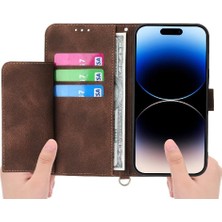 Mays Home1 IPhone 16 Için Flip Case Pro Kabartmalı Bileklik Çoklu Kredi Kartı Yuvaları (Yurt Dışından)