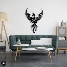 NR Dizayn Anka Kuşu Motifli Metal Duvar Tablosu