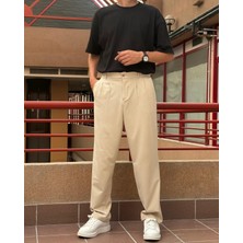 İnpool Baggy Kalıp, Yazlık-Baharlık, Esnek-Dökümlü, Pile Detaylı, Geniş Kumaş Pantolon ASP01