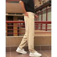 İnpool Baggy Kalıp, Yazlık-Baharlık, Esnek-Dökümlü, Pile Detaylı, Geniş Kumaş Pantolon ASP01