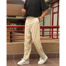 İnpool Baggy Kalıp, Yazlık-Baharlık, Esnek-Dökümlü, Pile Detaylı, Geniş Kumaş Pantolon ASP01