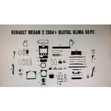 Demircioğlu Renault Megan 2 2004 Sonrası Torpido Kaplama 67 Parça Full Set
