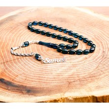 Kalemhane Hediyelik Gümüş Isimli Sıkma Kehribar Ahşap Kutulu