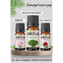 Bihna Bolluk Bereket, Gül, Amber Romantik Uçucu Buhur Yağı Buhurdanlık Esansı Oda Kokusu Esansiyel 10 ml