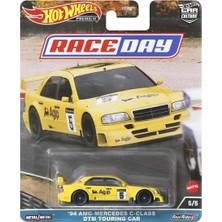 Hot Wheels Premium Model Araba 1:64 Ölçekli DTM Yarış Arabası 94 AMG-Mercedes C-Class Sarı