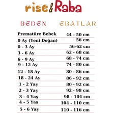 Rise and Raba Bebek Takım  Pamuklu Desenli 5'li Set Kutulu 0-3 Aylık