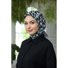 İpekhan Yaz Işıltısı Koleksiyonu Soft Eşarp Siyah Gri 1185-11