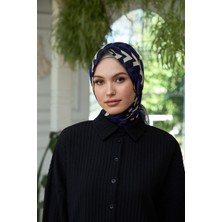 İpekhan Yaz Işıltısı Koleksiyonu Soft Eşarp Lacivert Siyah 1187-11