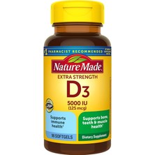 Nature Made D3 Extra Strength 5000 Iu 90 Softgels