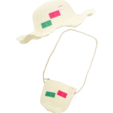 Miniko Kids Kitti 24715-01 Kız Çocuk 52 cm Çantalı Hasır Şapka